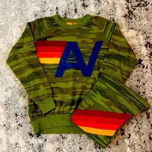 Aviator Nation camo sweatshirt and sweatpants